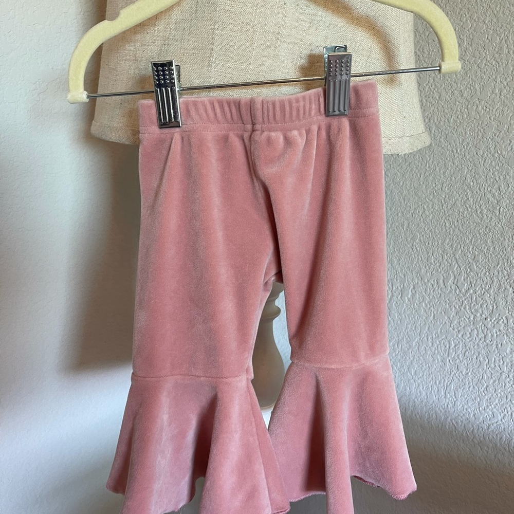 ****SOLD****Velour Pink Flare pants